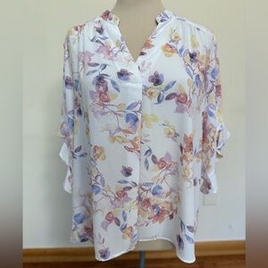 Investments Multicolor pastel Floral Top #130